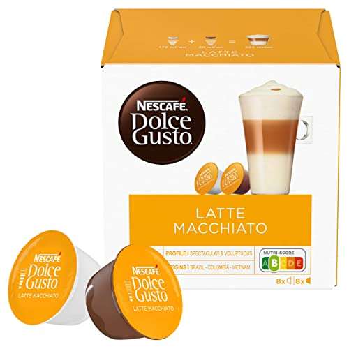 NESCAFÉ Dolce Gusto Latte Macchiato - x3 pack de 16 cápsulas - Total: 48 cápsulas (compra recurrente)