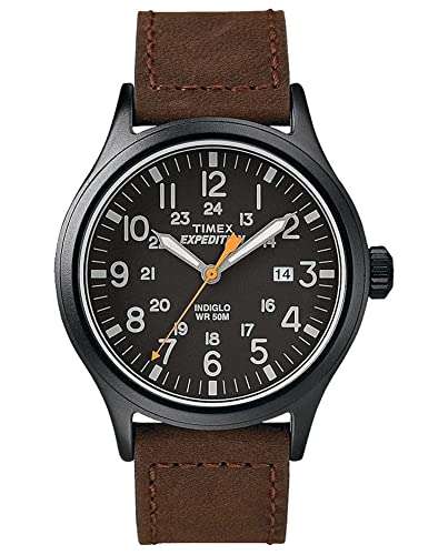 Timex TW4B04300 Reloj para Hombre, Colección Analog Premium Correa de Piel,  Caja de Metal Análogo Cuarzo Timex