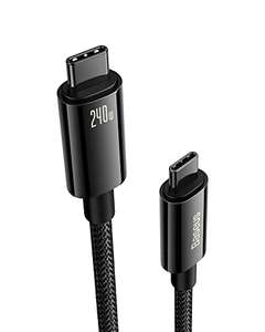 Baseus Cable USB Tipo C a C Carga Rapida 240W - 1 metro , Cable Nylon PD (+ en descripción)