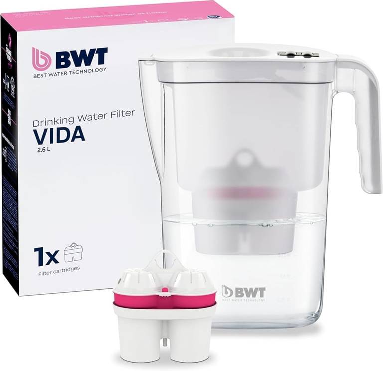 BWT Jarra Filtradora de Agua Vida Blanca 2,6L – Reduce Cal, Cloro e Impurezas – incl. 1 Cartucho de