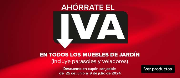 Ahorrate el Iva en todos los muebles de Jardin (En cheque ahorro Carrefour)