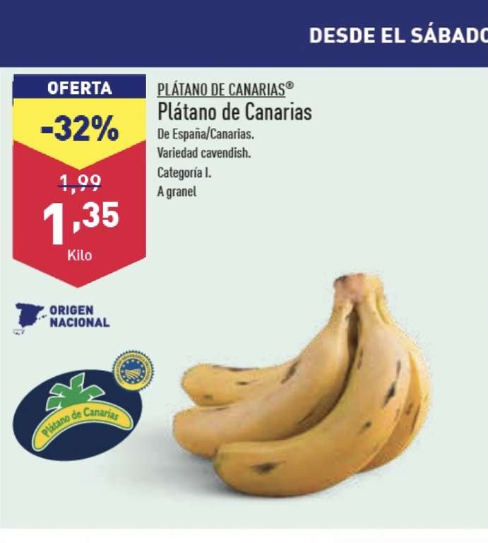 Plátano de Canarias - Aldi