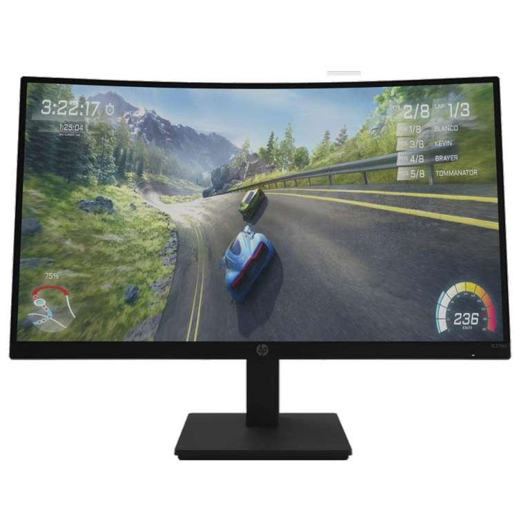 Monitor - HP X27c, curvo, 27", Full HD, 1 ms, 165 Hz, 1 HDMI, EyeSafe, Negro