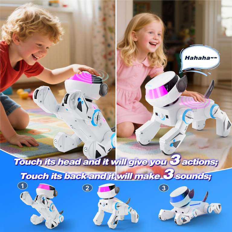 Juguete Robot Perro Interactivo Programable Para Niños Azul | Cuotas Juguete Robot Perro Interactivo Programable Para Niños Azul | Cuotas