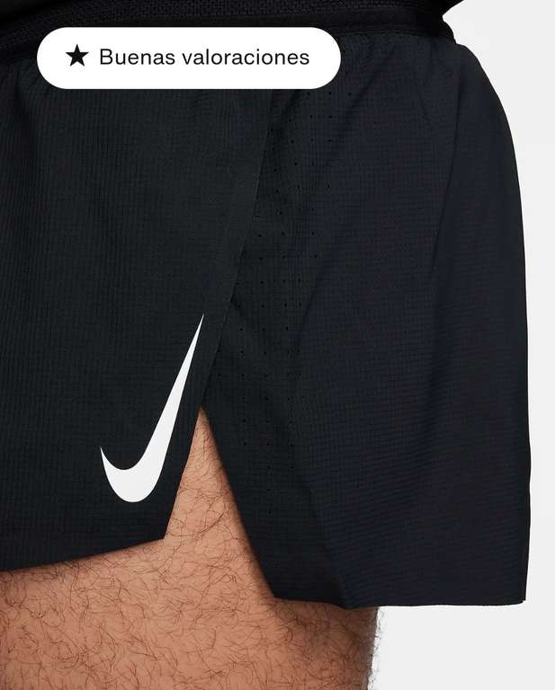 Nike AeroSwift - Pantalón corto negro de competición con malla interior