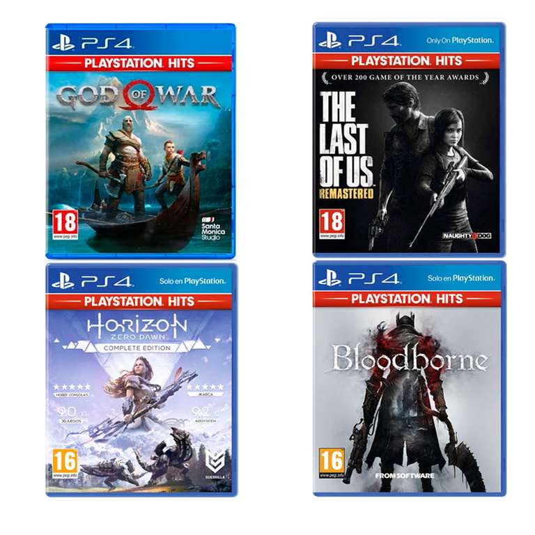 Playstation Hits a 7€: God of War 3, God of War, Mad Max, Injustice 2, Mortal Kombat X, Horizon Zero Dawn, The Last Of Us