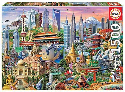 Educa - Símbolos de Asia Puzzle, 1500 Piezas, Multicolor