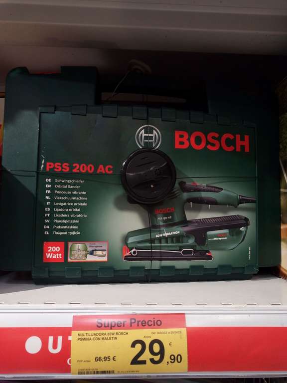 Lijadora orbital Bosch con maletín