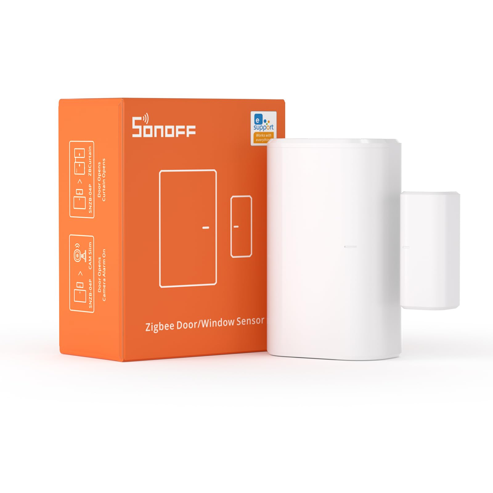 Sensor Inteligente de Puerta y Ventana Sonoff SNZB-04P (Protocolo Zigbee 3.0, Escenas Locales, Batería hasta 5 Años, Compatible con Alexa)
