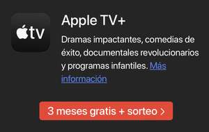 3 meses gratis Apple TV +