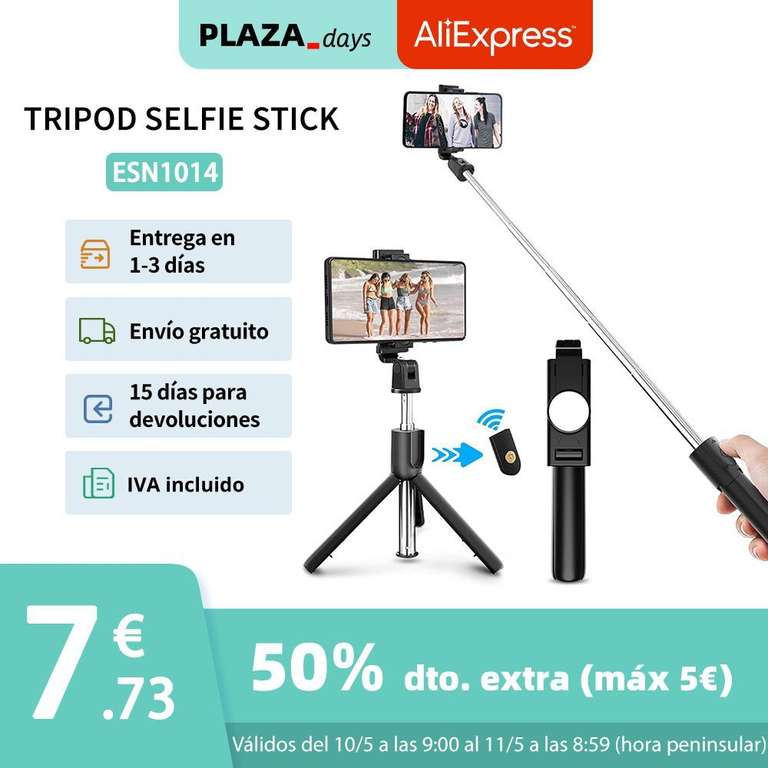Palo Selfie Bluetooth con Control remoto (Envío gratis desde España)