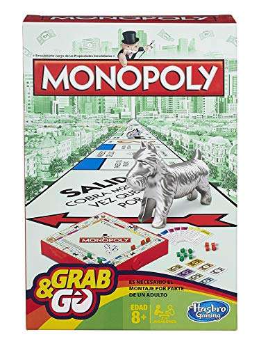 Hasbro Gaming Monopoly Juego de Viaje, versión española, Multicolor