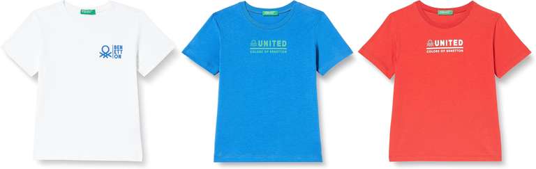 Camiseta United Colors of Benetton (3 modelos, tallas de 18 meses a 5 años)