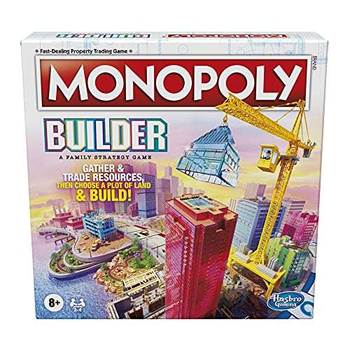 Monopoly Juego de Mesa Builder, Juego de Estrategia Familiar