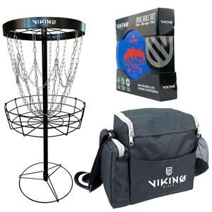 Set de disc golf Viking (canasta + mochila + 3 discos)
