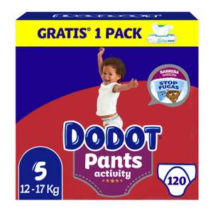 Dodot 120 Pañales Bebé Activity Pants + toallitas AQUA PURE
