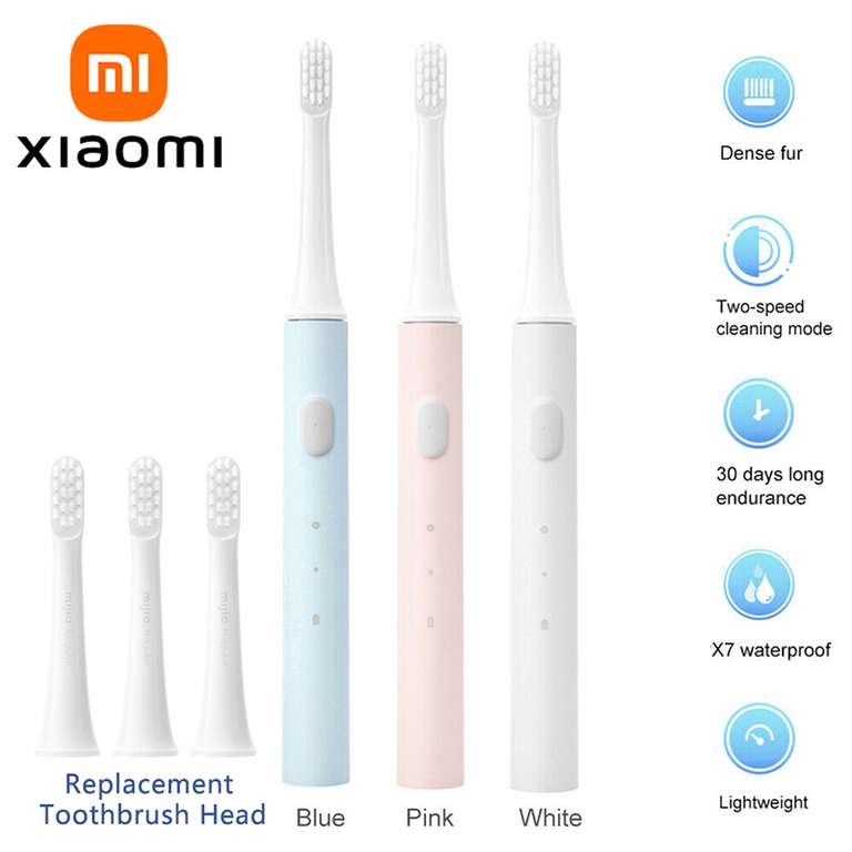 XIAOMI Mijia T100 cepillo electrico dientes recargable por carga USB (3 colores)