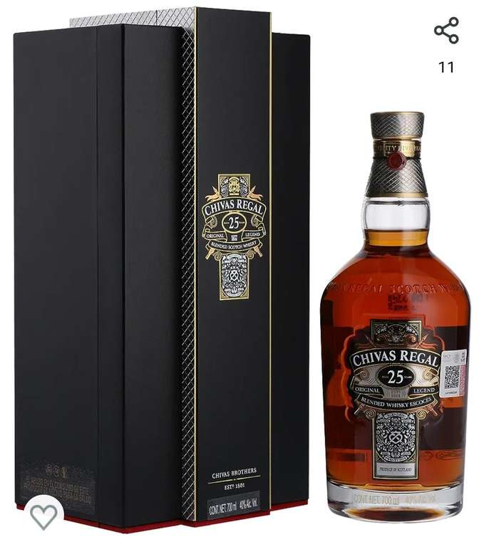 Chivas Regal 25 años Whisky Escocés de Mezcla Premium - 700 ml