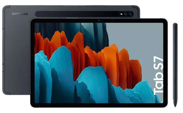 Tablet - Samsung Galaxy Tab S7, 128 GB, Negro, WiFi, 11" WQXGA, 6 GB RAM, Snapdragon 865 Plus, Android 10