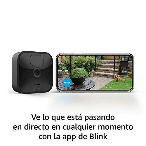 Blink Outdoor Cámara de seguridad HD (3 cámaras) + Echo Show 5 (2.ª generación, modelo de 2021), Antracita
