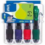 Pilot Pen 2605S4E G2 - Bolígrafo de gel (4 unidades), color negro, rojo, azul y verde