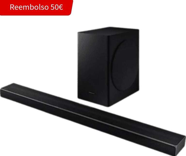 Barra de Sonido - SAMSUNG HW-Q60T, DolbyDigital 5.1, Q Symphony, Subwoofer inalámbrico (50€ REEMBOLSO)
