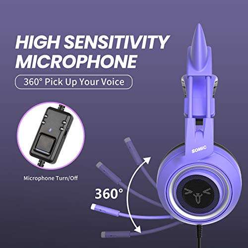 SOMIC G951S - Auriculares Púrpura con un 30% de descuento