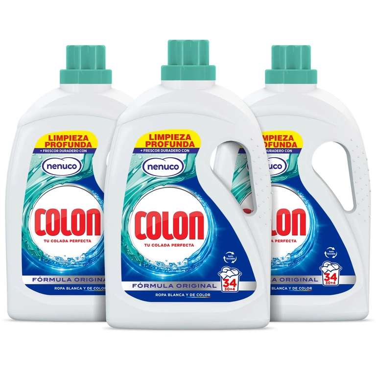 3X Colon Nenuco Detergente 102 lavados