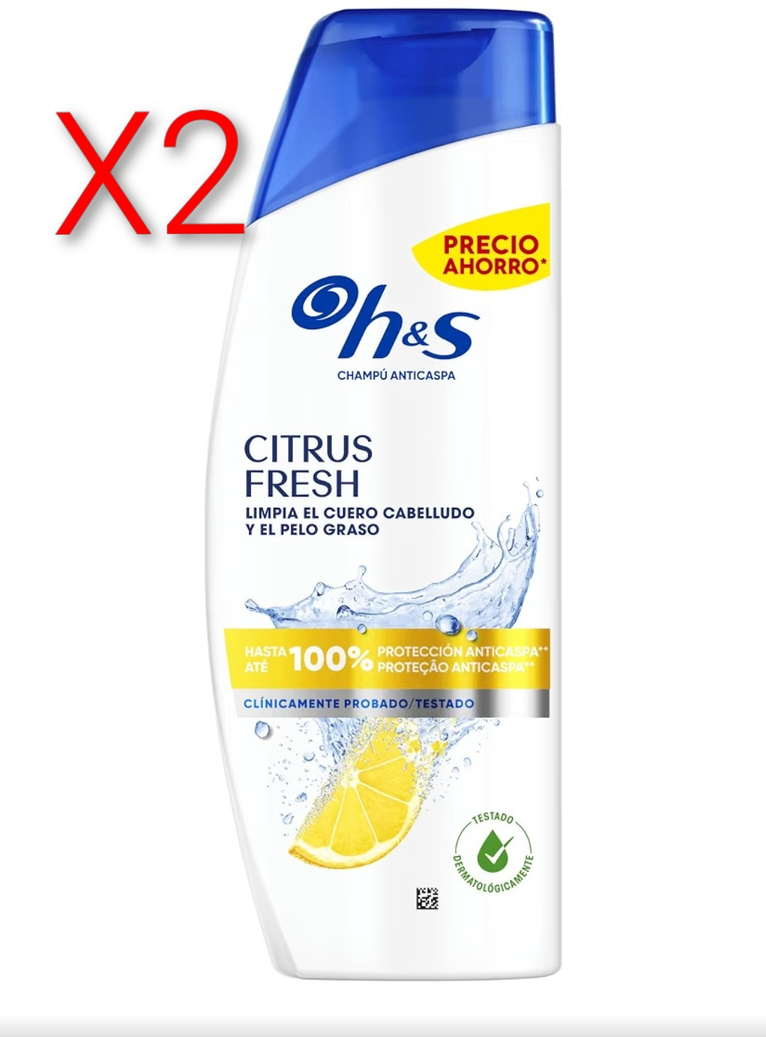 Añadir 2 unidades. H&S Citrus Fresh Champú Anticaspa para Pelo Graso. Actúa desde el Primer Lavado, Hasta 100% de Protección contra la Caspa
