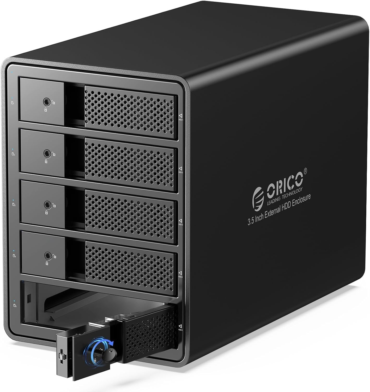 ORICO Raid Carcasa Externa para 5 Discos Duros,USB 3.0 a SATA Caja Disco Duro 3.5" para HDD y SSD