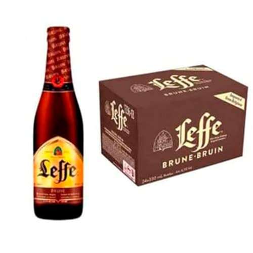 Leffe Brune Cerveza - 24 Botellas x 33 cl - 6,5% Volumen de Alcohol