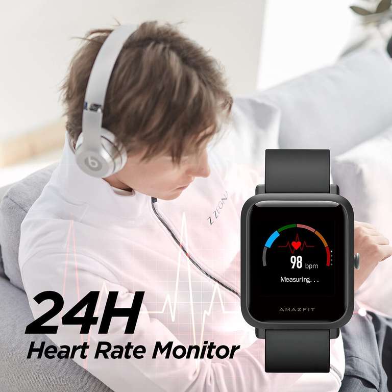 Amazfit Bip S Lite - batería 30 días, 14 modos deportivos, m. frecuencia  cardíaca y sueño, 5 ATM, 1.28\