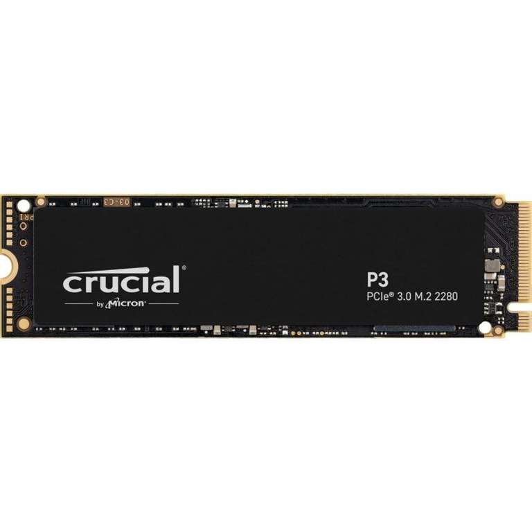 Crucial P3 500GB SSD M.2 3D NAND NVMe PCIe SATA 3: Rendimiento superior y amplio almacenamiento para PC y portátiles
