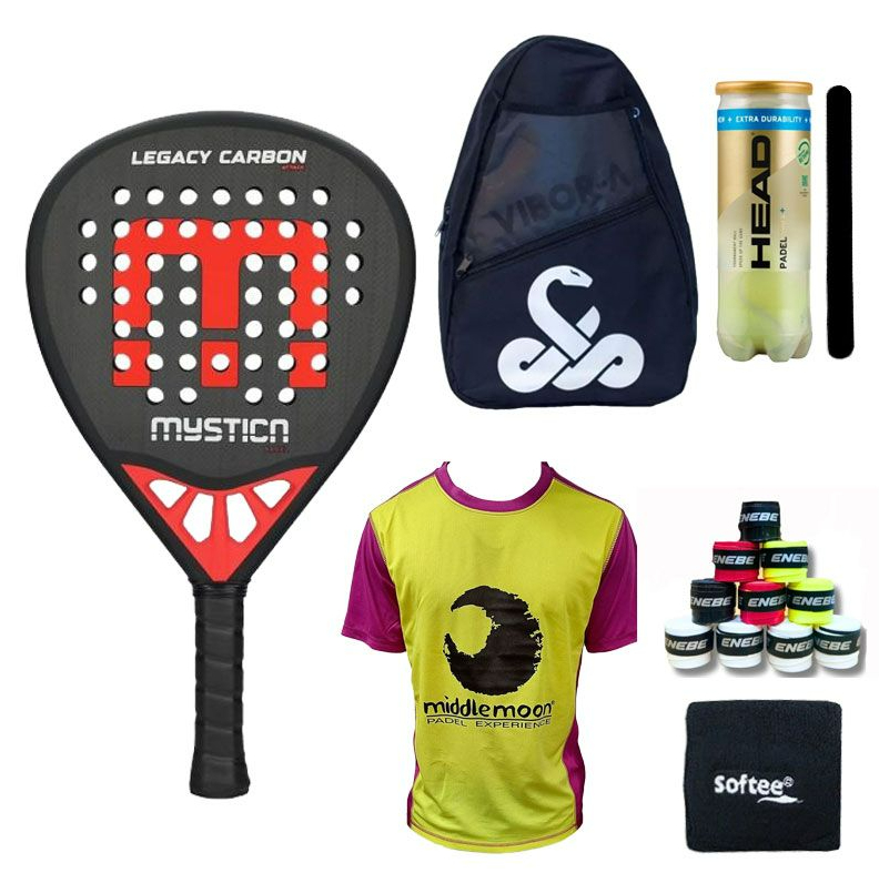 Pack pádel MYSTICA LEGACY CARBON ATTACK RED 2024