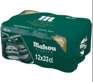 36 latas Cerveza Mahou Clásica (3 packs de 12 latas de 33 cl) [5'52€/pack]