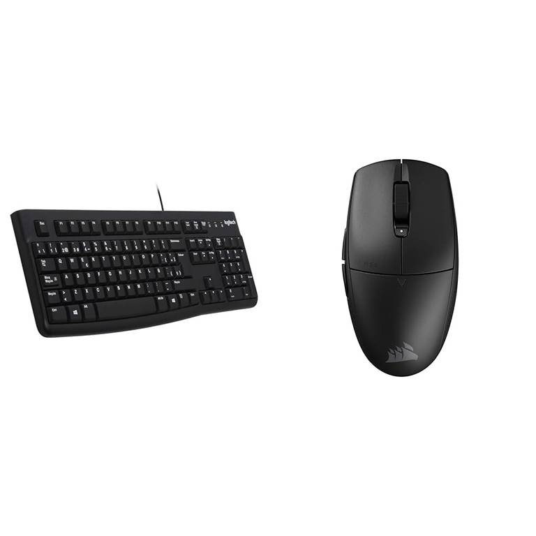 Logitech K120 Teclado con & Corsair M55 Wireless Ratón Ligero