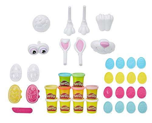 Play-Doh -Juego de Sellos para Huevos de Pascua (25 Piezas, amasar con Huevos, Sellos y 10 latas de Play-Doh para niños a Partir de 3 y 56 g
