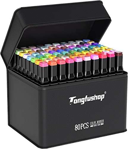 TongfuShop 80 juego de rotuladores de colores