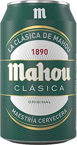 Pack de 28 latas Mahou Clásica 33cl, 0,47€ la lata (Precio con suscripción recurrente)