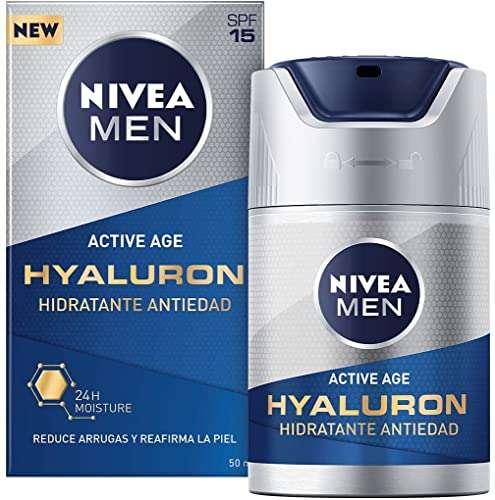 NIVEA MEN Hyaluron Crema Hidratante Antiedad FP15 + NIVEA MEN Hyaluron Bálsamo After Shave