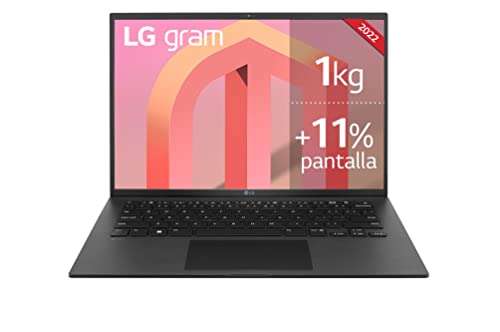 LG gram Modelo 2022, 14" WUXGA (Intel Core i7-1260P EVO, 16GB RAM, 512GB SSD