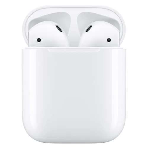 Apple AirPods (2.ª generación). Auriculares inalámbricos con estuche de carga. Color Blanco (White) - Auriculares de botón Apple.
