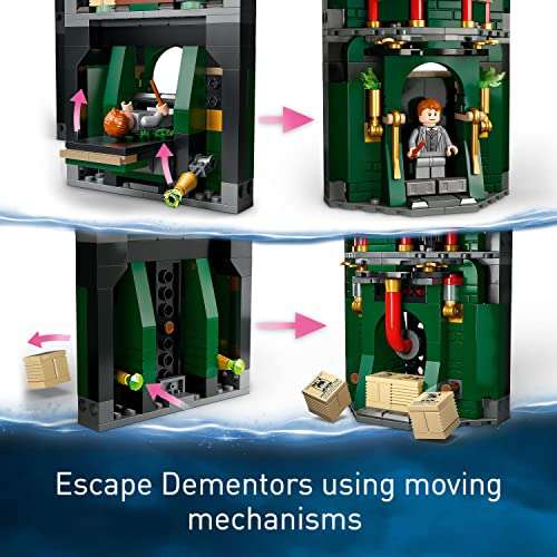 LEGO 76403 Harry Potter Ministerio de Magia Maqueta para Construir Set Modular con 12 Mini Figuras Harry, Ron y Hermione Transformables