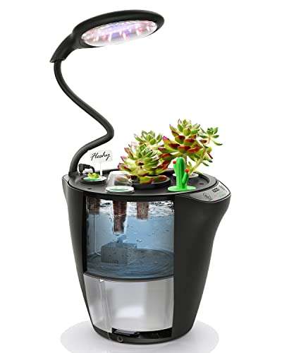 Sistema de Cultivo hidropónico con luz de Crecimiento LED, 6 vainas