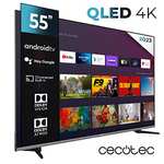 Cecotec QLED de 55" V1 Series VQU10055 - 4K UHD, Android TV, Frameless, Dolby Vision y Atmos - OFERTAS PRIME