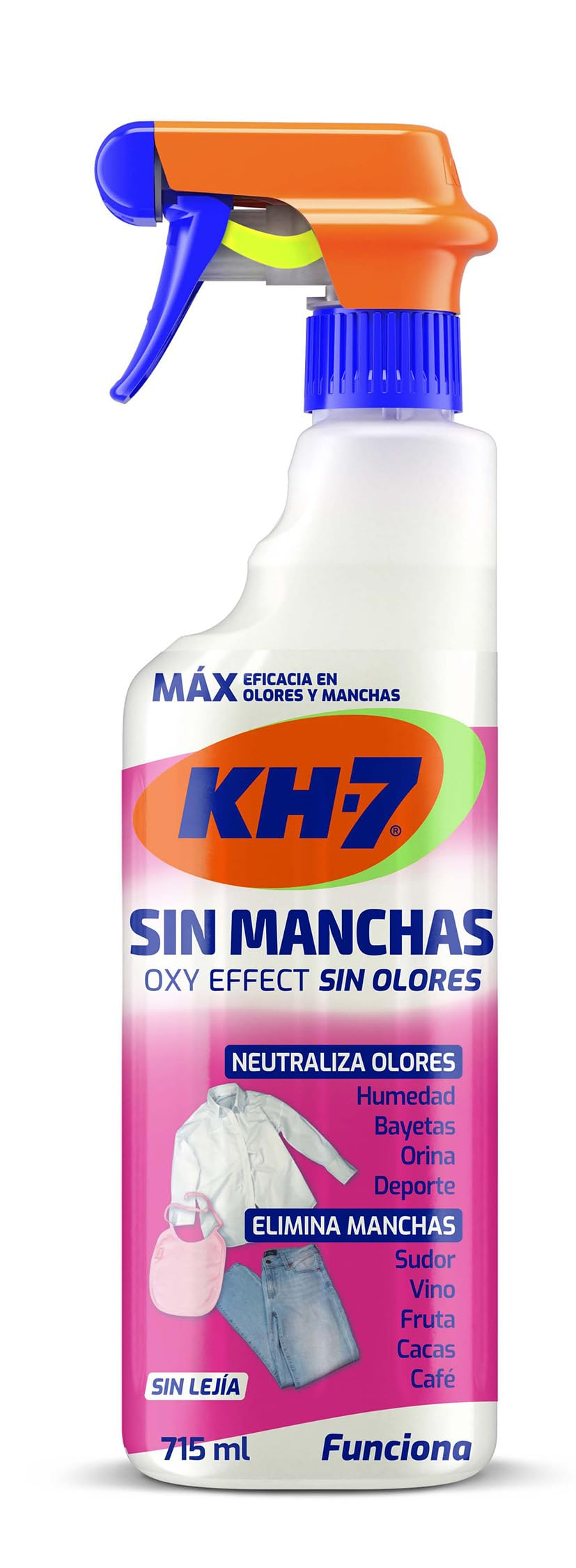 KH-7 Sin Manchas Sin Olores OXY Effect Quitamanchas Ropa Oxígeno, Pulverizador 715 mL