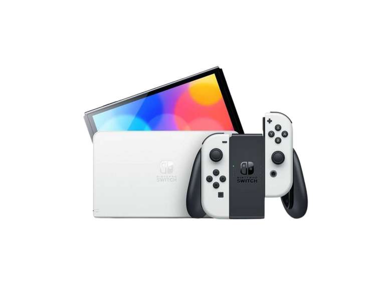 Nintendo Switch Oled blanca + juego físico Pokemon (a elegir entre Púrpura o Escarlata)