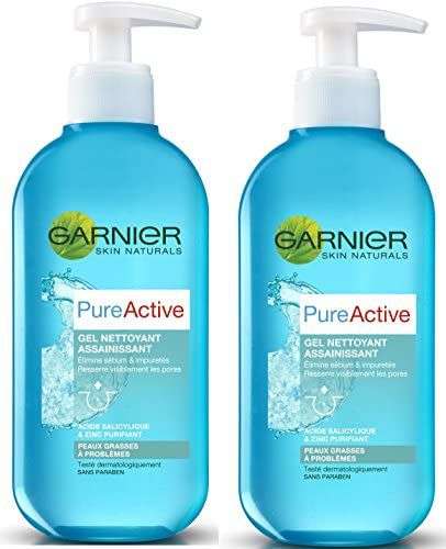 Garnier Skin Naturals Pure Active - Gel limpiador de gel - Lote de 2