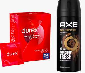 Lote Durex 24x Sensitivo Suave + Desodorante Axe