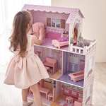 Teamson Kids Grande Casa de muñecas Rosa con Muebles para Niños KYD-10922A